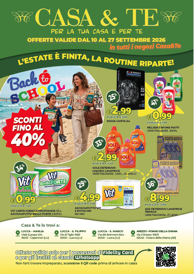 Volantino Casa Ete, promozioni luglio 2026